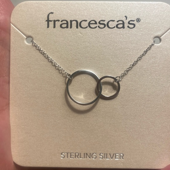 Francesca’s interlocking sterling silver necklace. 16 - 18 in. NWT - Picture 2 of 5